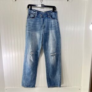 KanCan Wanda Ultra High Rise 90s Straight Leg Jeans Crossover Waist 27